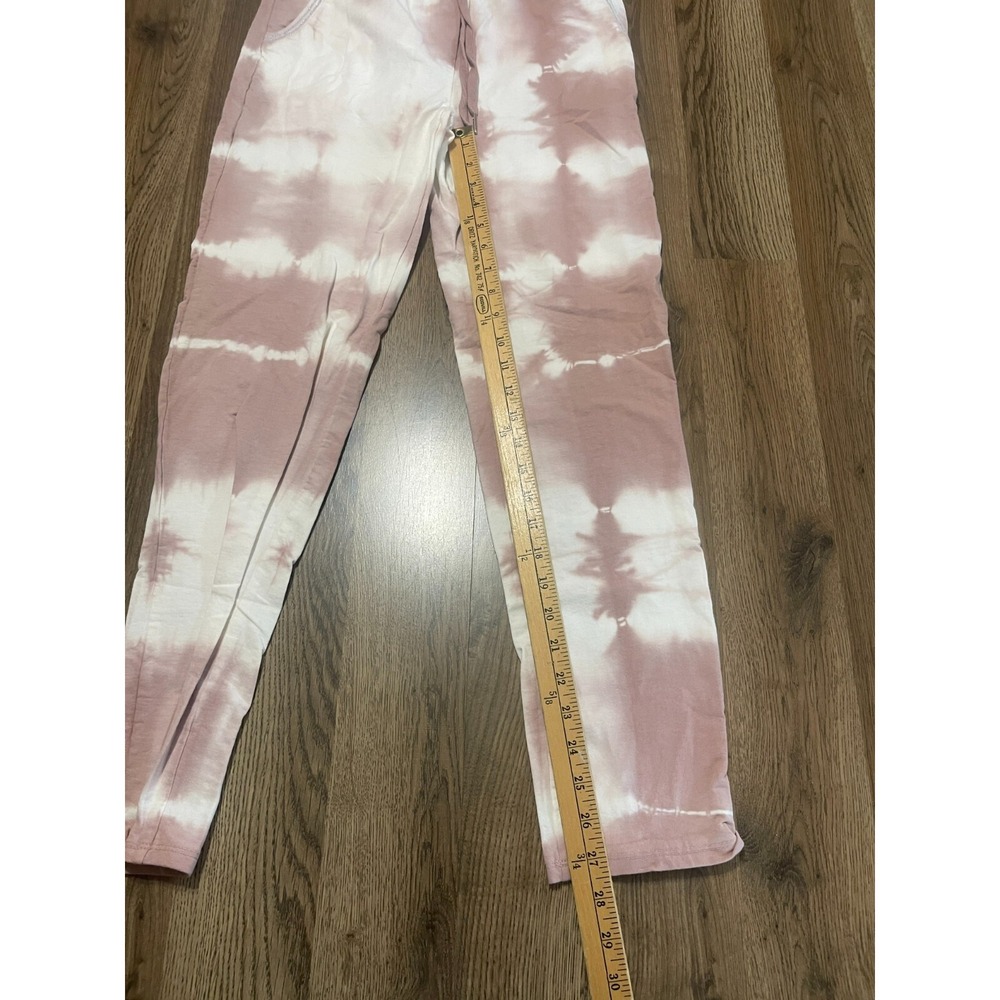 Gigi Moda Pants, Womens 14? White Pink, Tie Dye, Waist Tie, Straight Leg, Casual - Picture 5 of 8